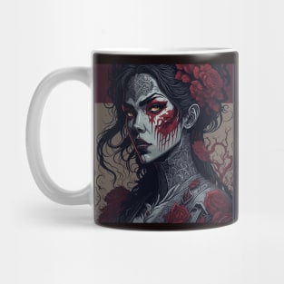 Elegant Inkpunk Depiction of the Attractive Undead Mug